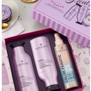 Pureology Hydrate Moisturizer & Body Oil Set - Purple and Gold